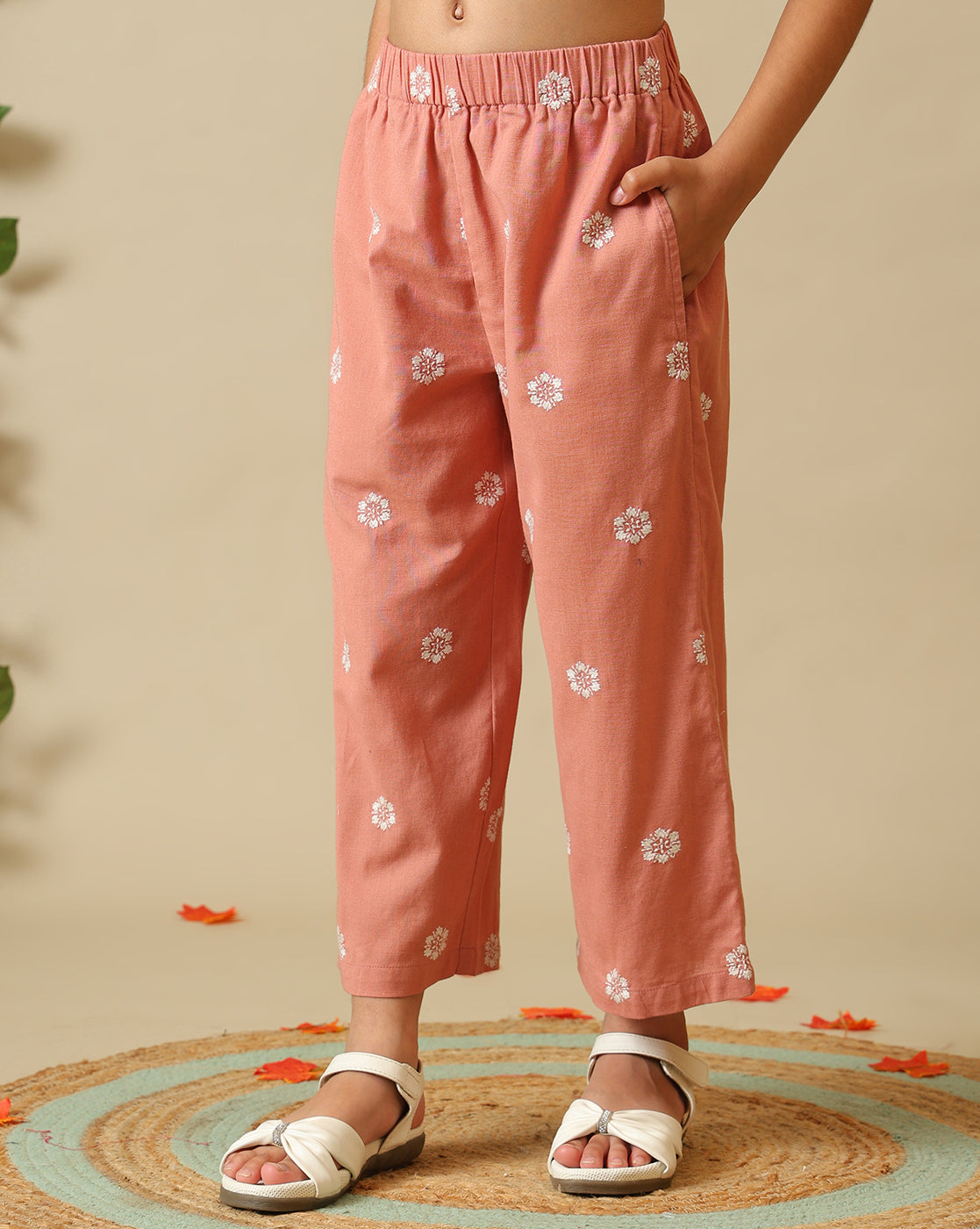 Girls Embroidered Two Piece Set