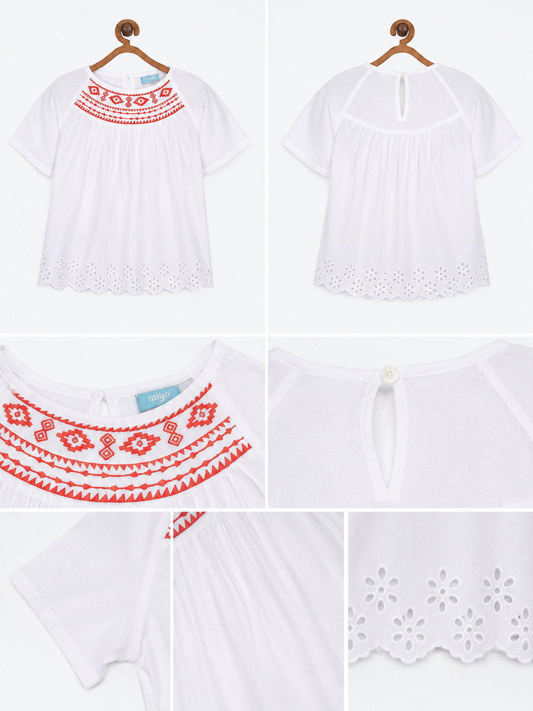 Girls White Designer Blouse