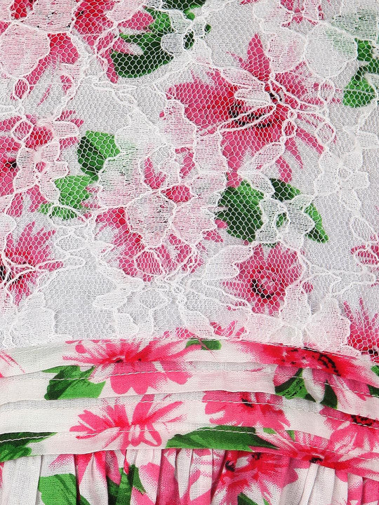 Girls Floral Lace Frock