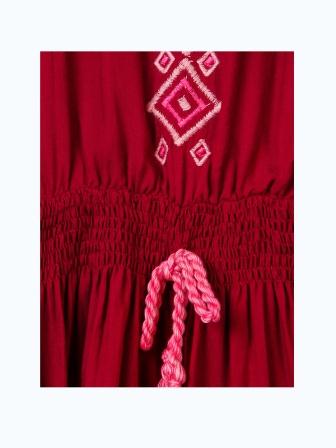 Girls Embroidered Flare Gown