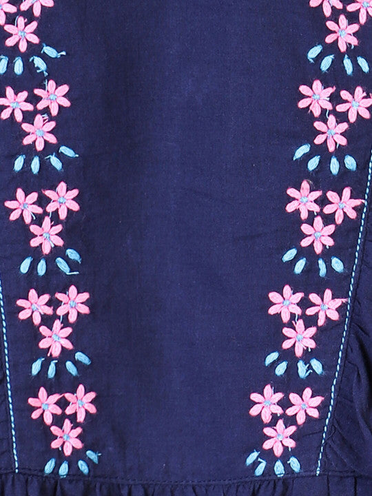 Girls Floral Detailed Dress
