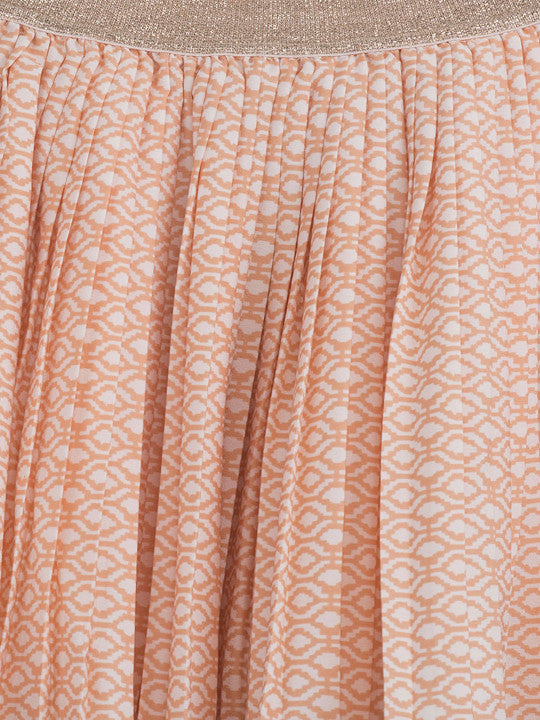 Girls Patterned Flare Skirt