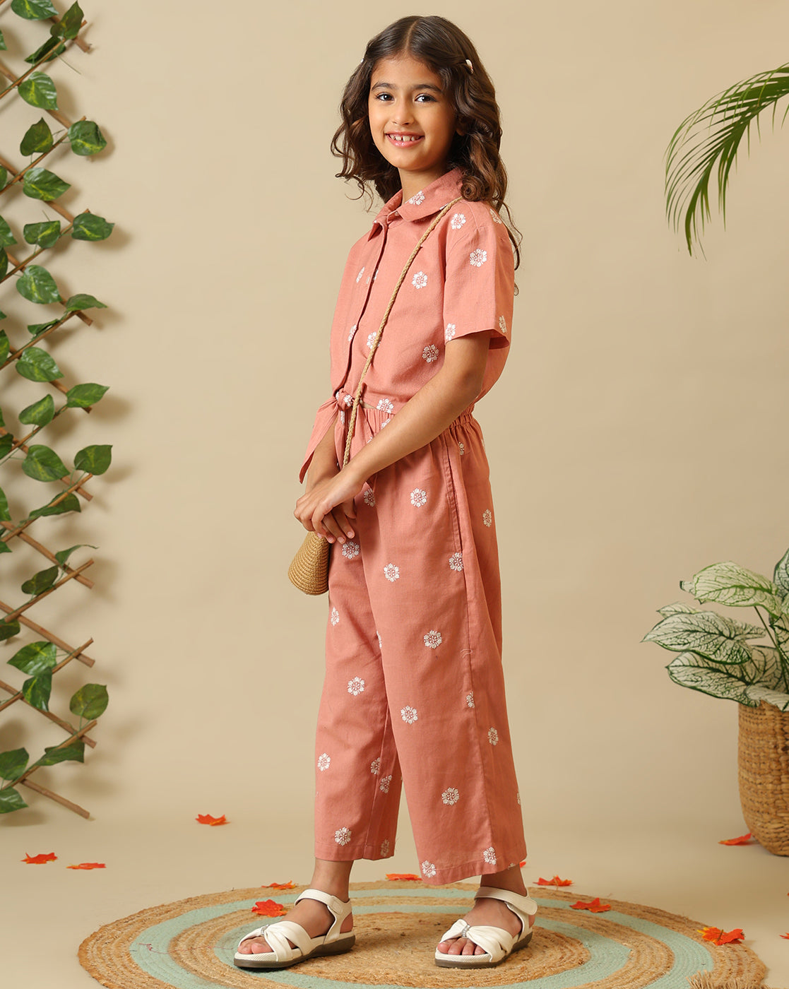 Girls Embroidered Two Piece Set