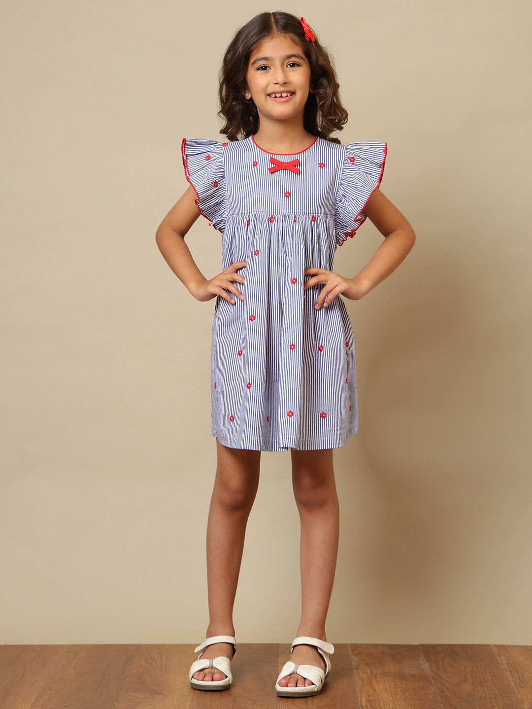 Girls Cotton Stripe Frock