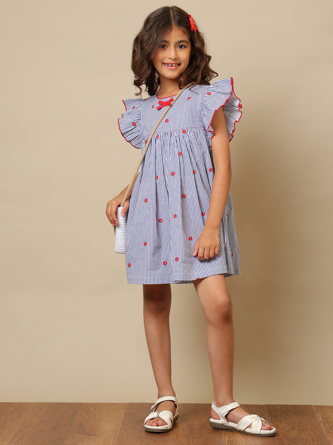 Girls Cotton Stripe Frock