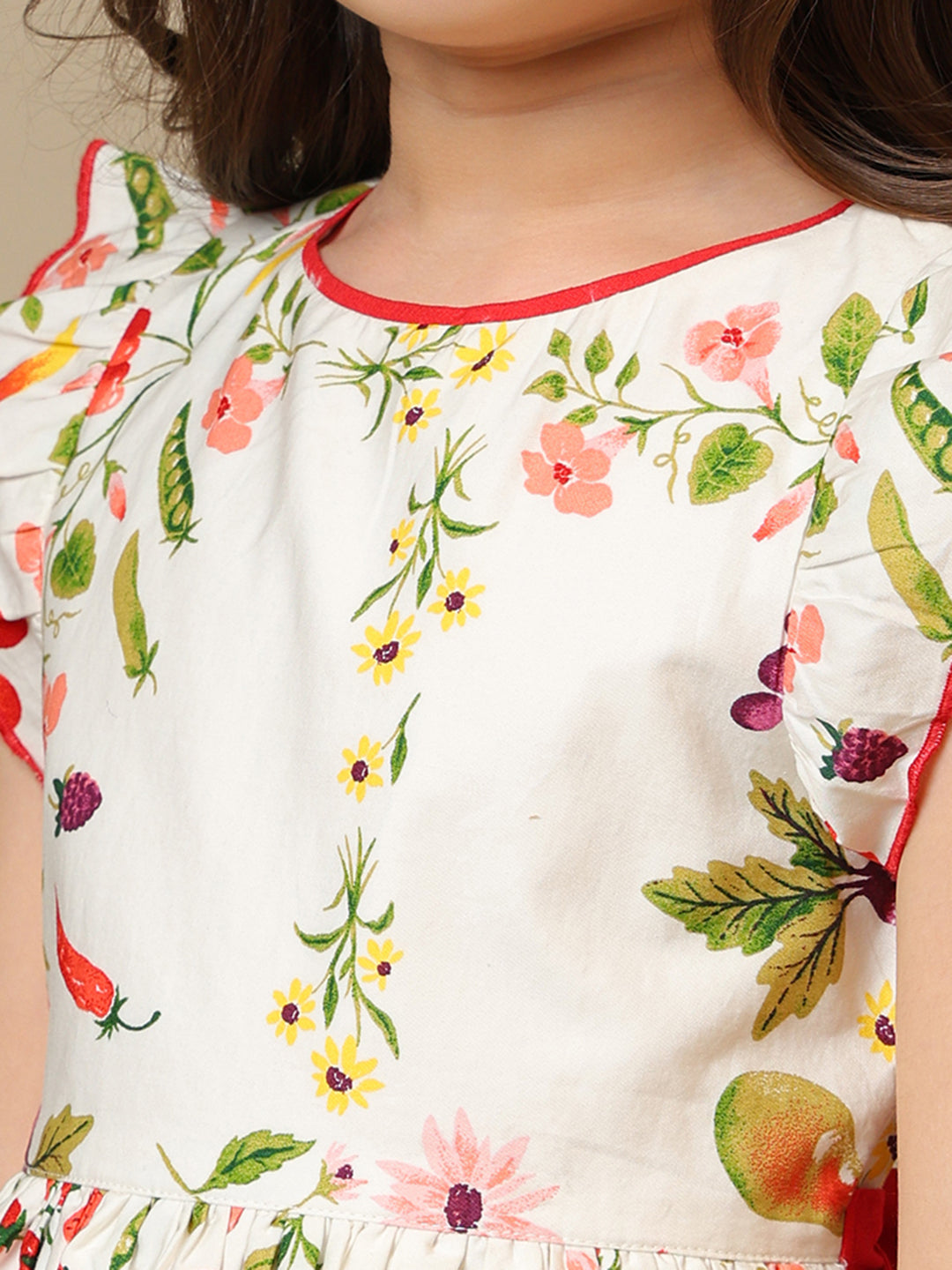 Girls Printed Cotton Dress