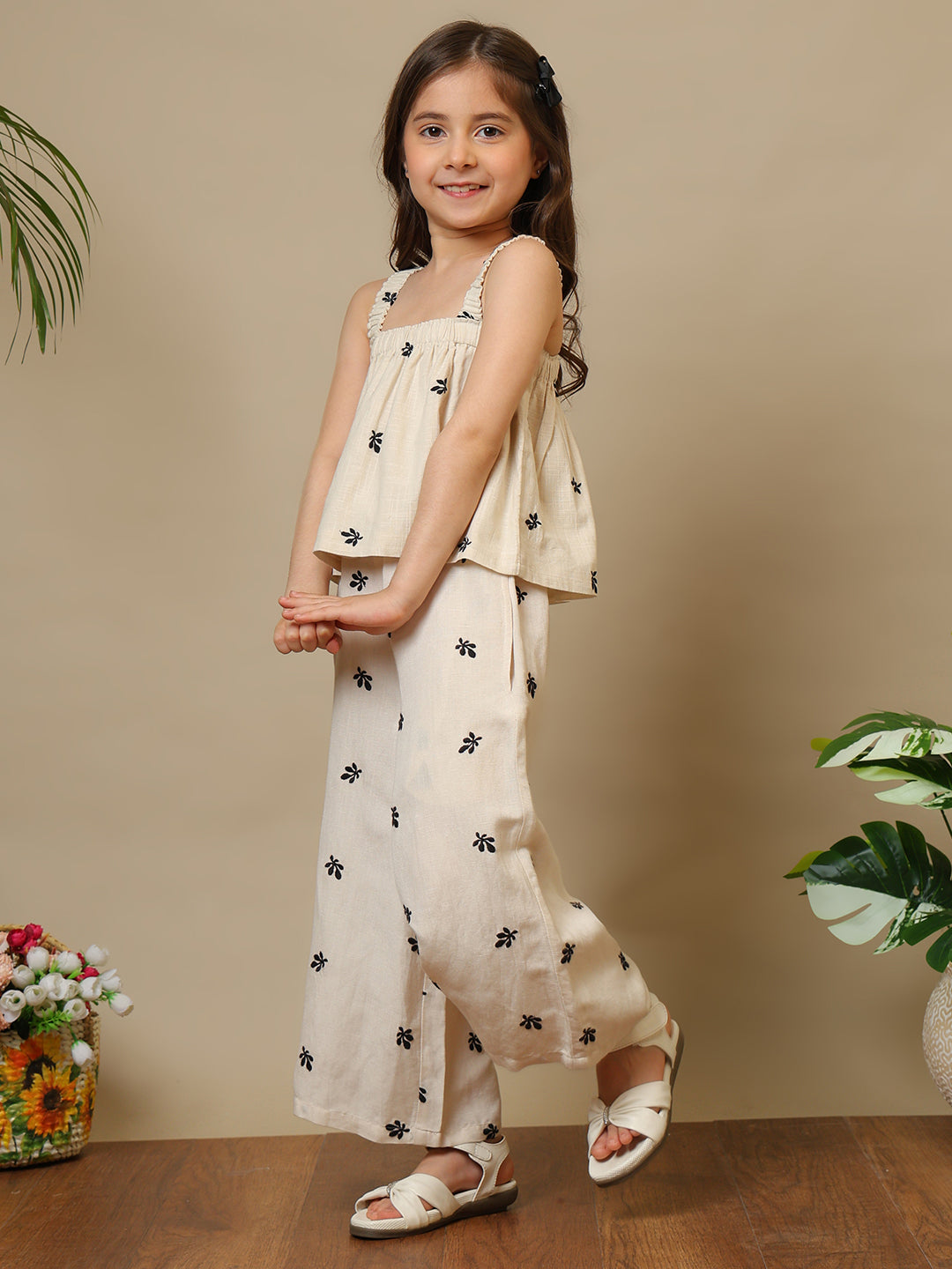 Girls Embroidered Co-Ord Set