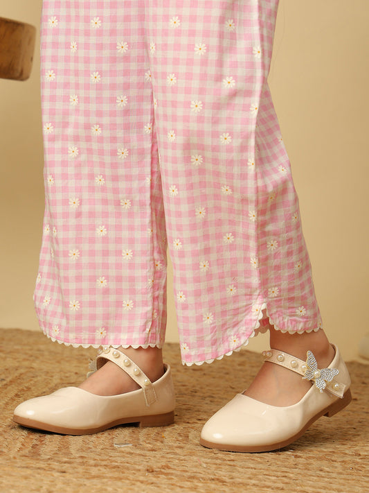 Girls Daisy Gingham Co-ord Set
