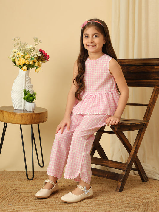Girls Daisy Gingham Co-ord Set