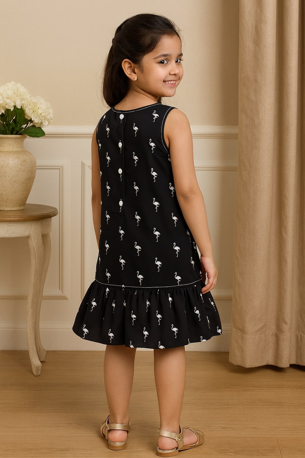 Girls Printed A-Line Frock