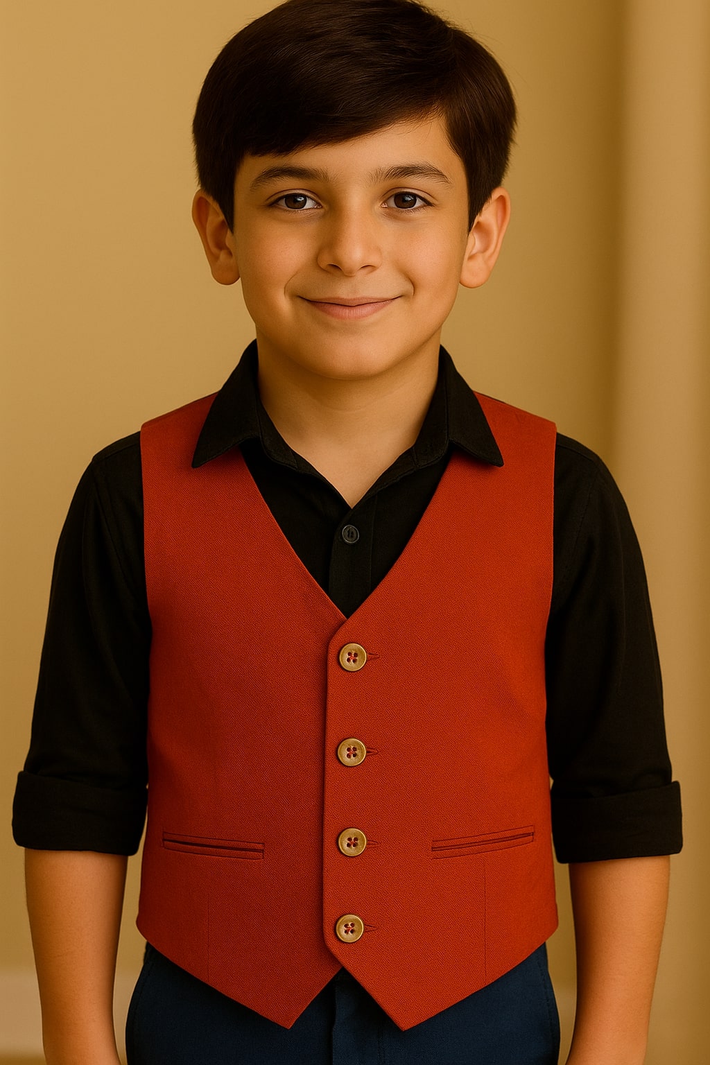 Boys Red Formal Waistcoat