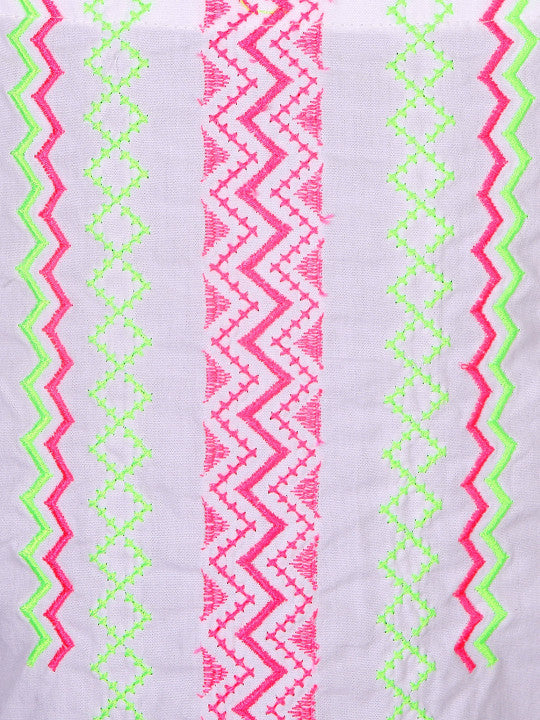 Girls Embroidered Sleeveless Top