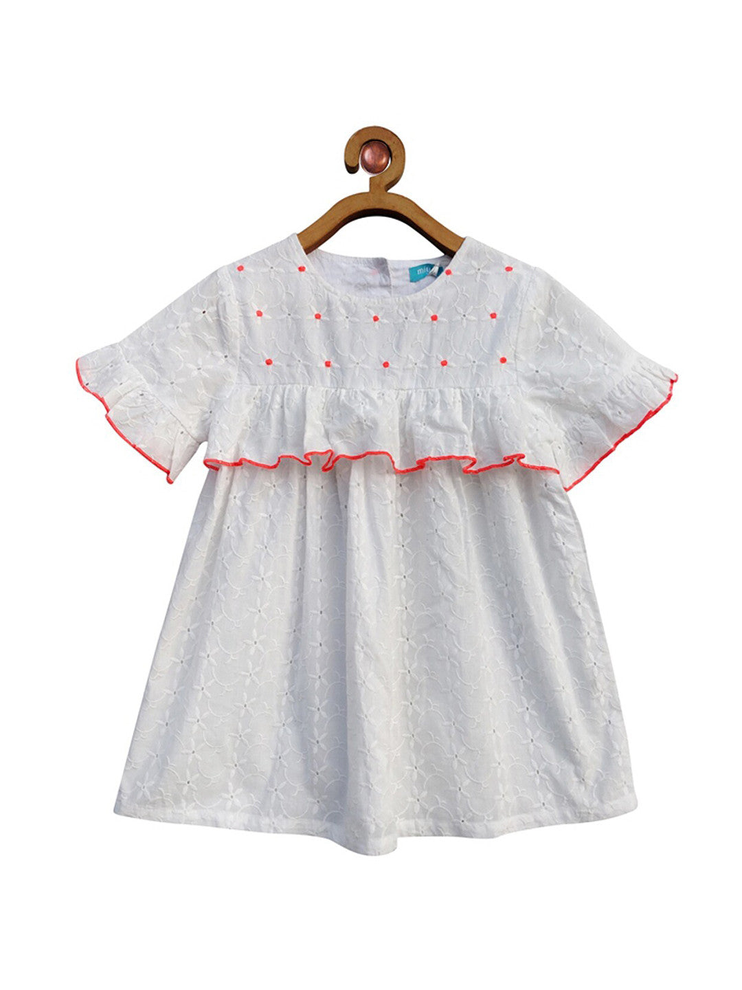 Girls White Chic Top
