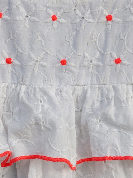 Girls White Chic Top