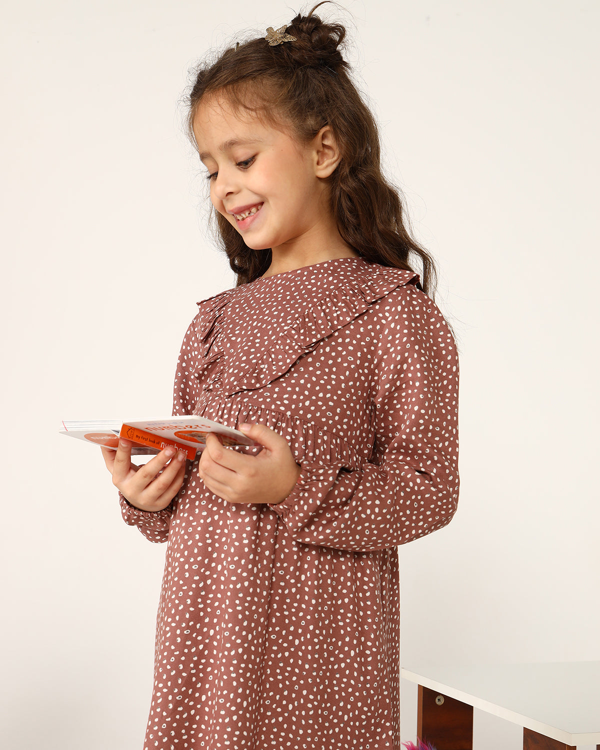Rust pink girls casual shorts with elasticated waist and relaxed fit