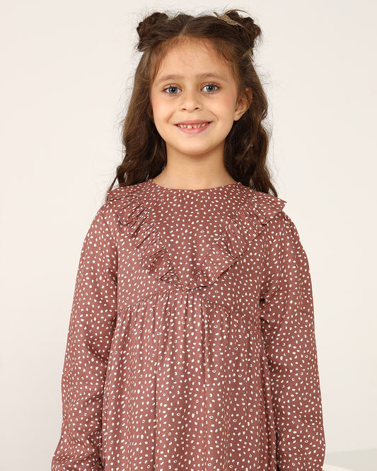 Rust pink girls casual shorts with elasticated waist and relaxed fit