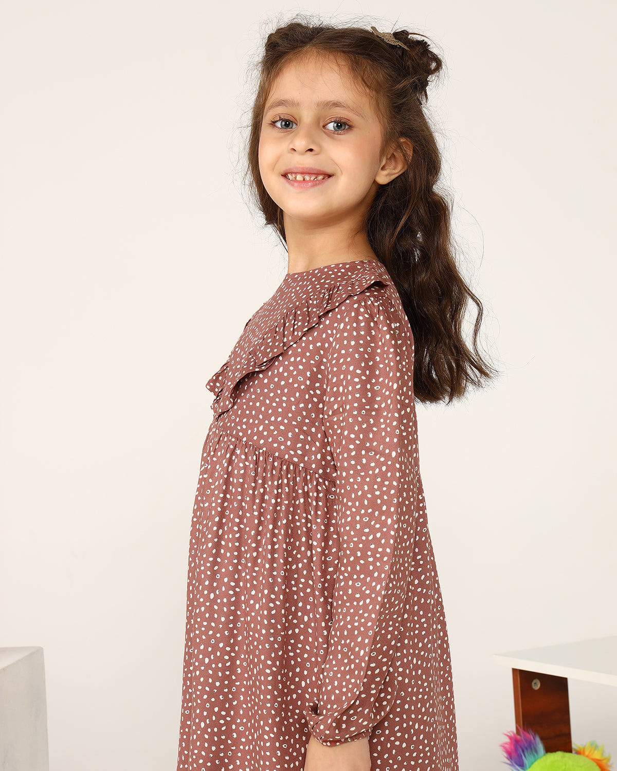 Rust pink girls casual shorts with elasticated waist and relaxed fit