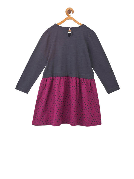 Girls Floral Embroidery Gown