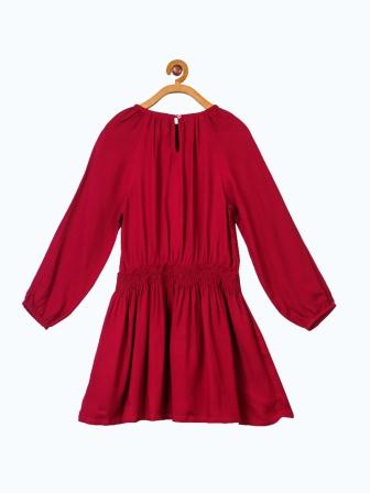 Girls Embroidered Flare Gown