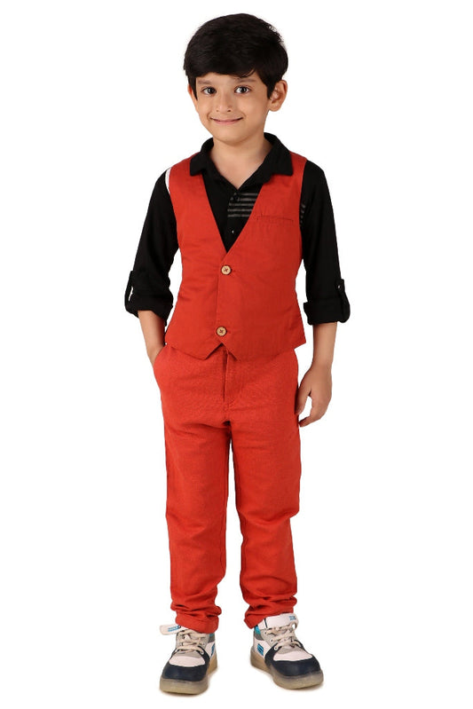 Boys Solid Regular Trousers
