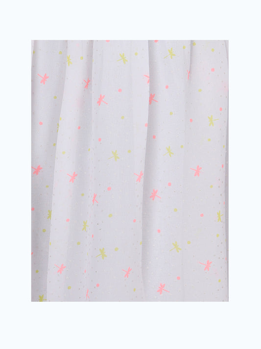 White girls pleated skirt with elasticated waist and flared hem