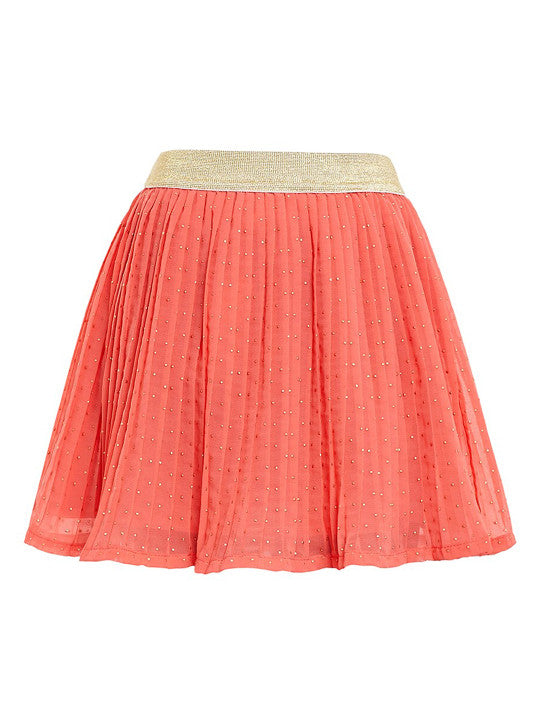 Girls Glitter Mesh Flared Skirt