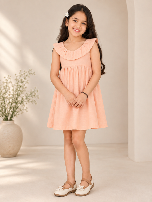 Girls Sleeveless Fit & Flare Dress